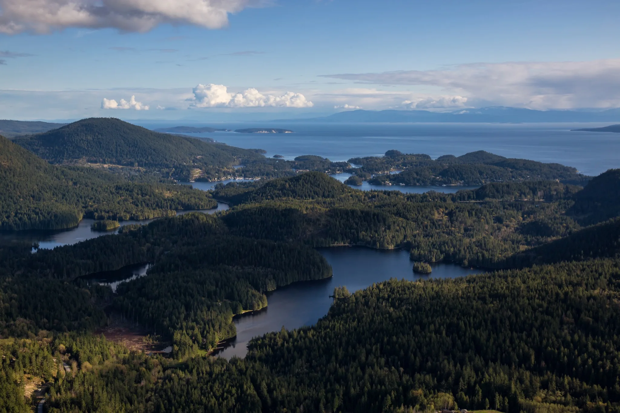 Coastal landscape and islands