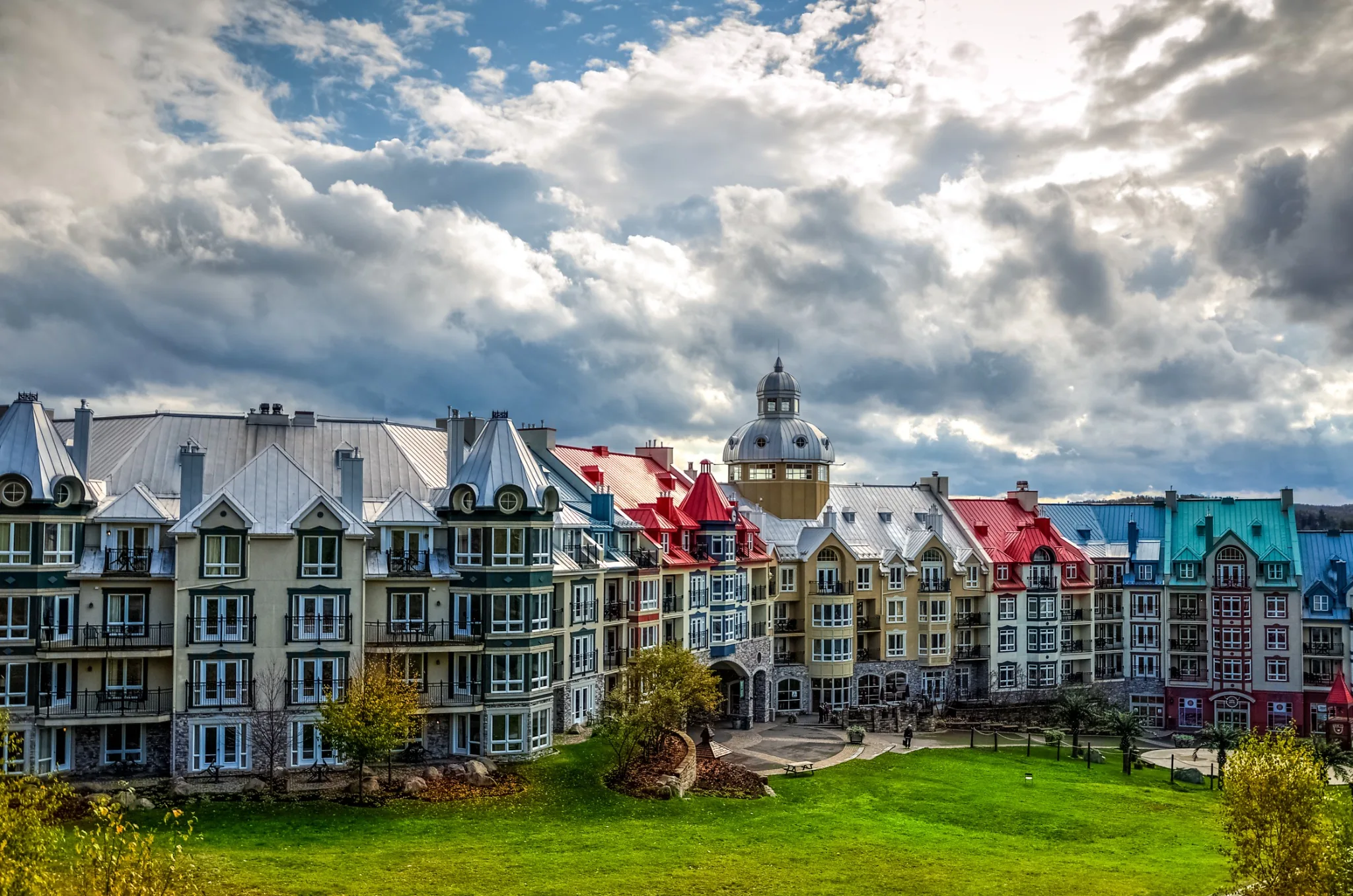 Resort village buildings