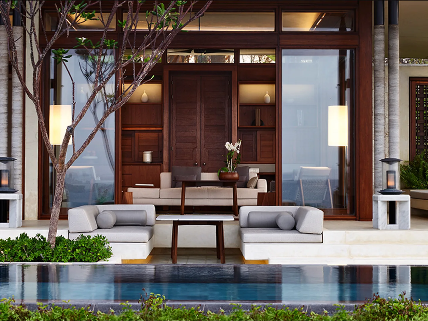 Luxury villa terrace